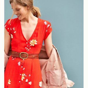 Anthropologie, LANESBORO MAXI DRESS, Red Motif, Size M. Excellent Condition.